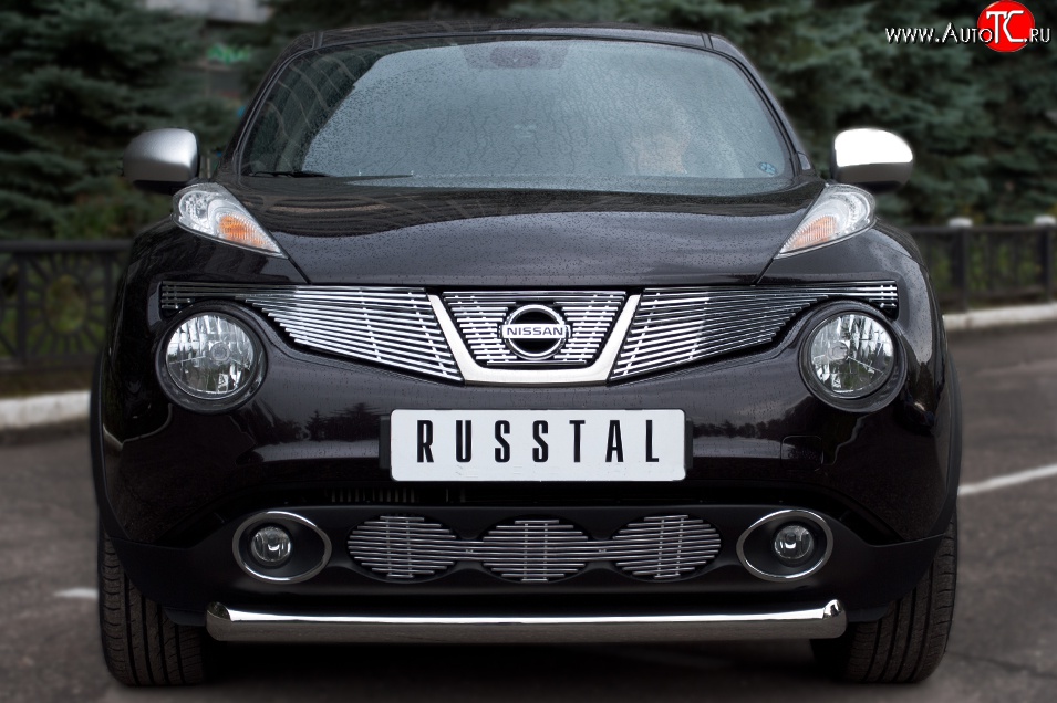 13 349 р. Одинарная защита переднего бампера SLITKOFF диаметром 76 мм (4x4)  Nissan Juke  1 YF15 (2010-2014) дорестайлинг  с доставкой в г. Новочеркасск