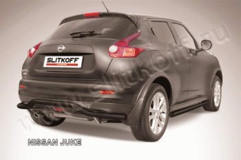 6 999 р. Защита задняя Slitkoff  Nissan Juke  1 YF15 (2010-2014) дорестайлинг (Цвет: серебристый)  с доставкой в г. Новочеркасск. Увеличить фотографию 1