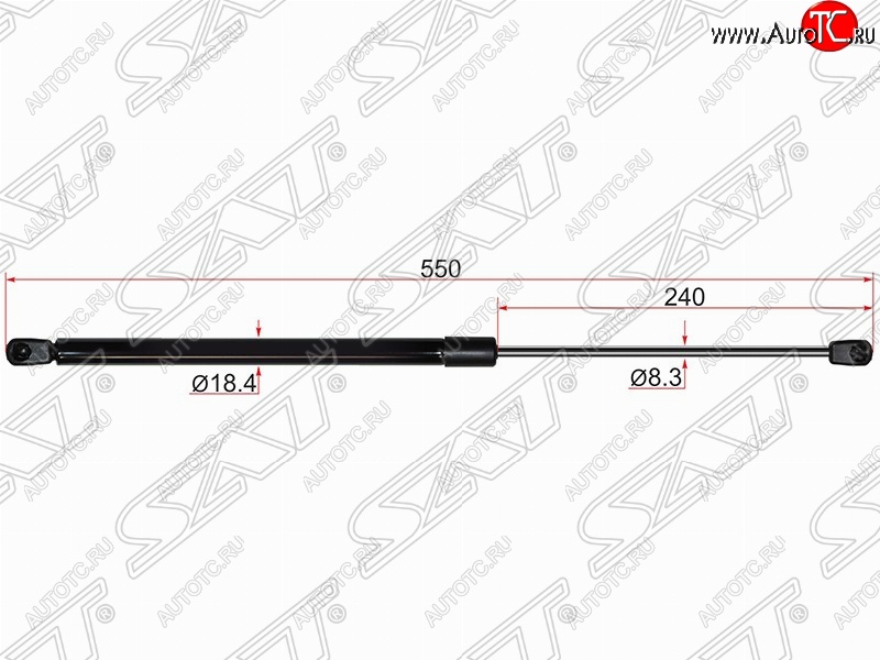 1 089 р. Газовый упор крышки багажника SAT  Nissan Murano  2 Z51 (2008-2016) дорестайлинг, рестайлинг  с доставкой в г. Новочеркасск