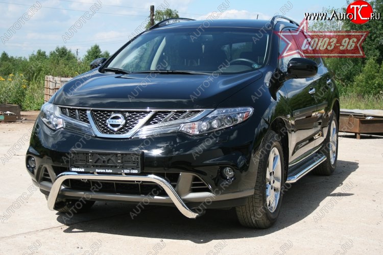 13 679 р. Защита переднего бампера Souz-96 (d60) Nissan Murano 2 Z51 рестайлинг (2010-2016)  с доставкой в г. Новочеркасск