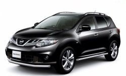 6 899 р. Одинарная защита переднего бампера диаметром 63 мм Petroil Tuning Nissan Murano 2 Z51 дорестайлинг (2008-2011)  с доставкой в г. Новочеркасск. Увеличить фотографию 2