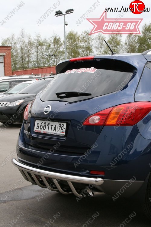 16 064 р. Защита заднего бампера Souz-96 (d60) Nissan Murano 2 Z51 дорестайлинг (2008-2011)  с доставкой в г. Новочеркасск