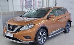 16 699 р. Защита переднего бампера (2 трубыØ42 мм, нержавейка) SLITKOFF Nissan Murano 3 Z52 дорестайлинг (2015-2022)  с доставкой в г. Новочеркасск. Увеличить фотографию 2