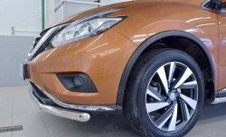 14 849 р. Защита переднего бампера (Ø63 мм, нержавейка) SLITKOFF Nissan Murano 3 Z52 дорестайлинг (2015-2022)  с доставкой в г. Новочеркасск. Увеличить фотографию 3