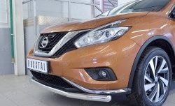 14 849 р. Защита переднего бампера (Ø63 мм, нержавейка) SLITKOFF Nissan Murano 3 Z52 дорестайлинг (2015-2022)  с доставкой в г. Новочеркасск. Увеличить фотографию 4