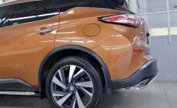 12 499 р. Защита заднего бампера (Ø42 мм волна, нержавейка) Russtal Nissan Murano 3 Z52 дорестайлинг (2015-2022)  с доставкой в г. Новочеркасск. Увеличить фотографию 3