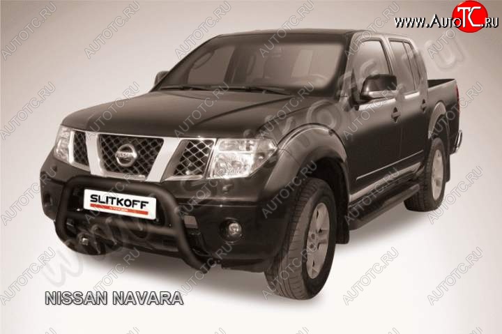 20 749 р. Кенгурятник d76 низкий  Nissan Navara  2 D40 (2004-2010) дорестайлинг (Цвет: серебристый)  с доставкой в г. Новочеркасск