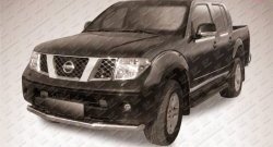 11 699 р. Одинарная защита переднего бампера из трубы диаметром 76 мм Slitkoff  Nissan Navara  2 D40 (2004-2010) дорестайлинг (Нержавейка, Полированная)  с доставкой в г. Новочеркасск. Увеличить фотографию 1