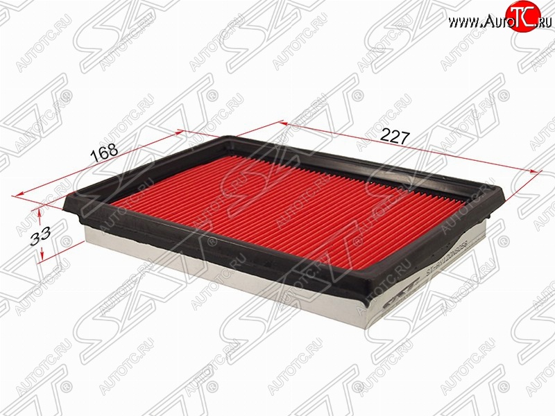 259 р. Фильтр воздушный двигателя SAT (227х168х33 mm)  Nissan Note  2 (2012-2020) E12 дорестайлинг, E12 рестайлинг  с доставкой в г. Новочеркасск