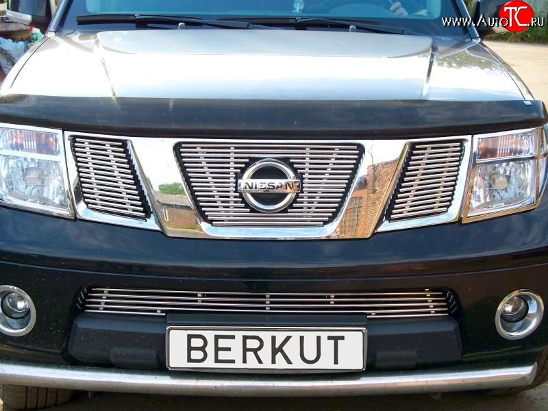 7 999 р. Декоративная вставка решетки радиатора (без знака) Berkut Nissan Pathfinder R51 дорестайлинг (2004-2007)  с доставкой в г. Новочеркасск