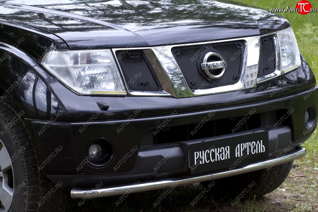 2 199 р. Защитная сетка решетки переднего бампера РА  Nissan Pathfinder  R51 (2004-2007) дорестайлинг  с доставкой в г. Новочеркасск