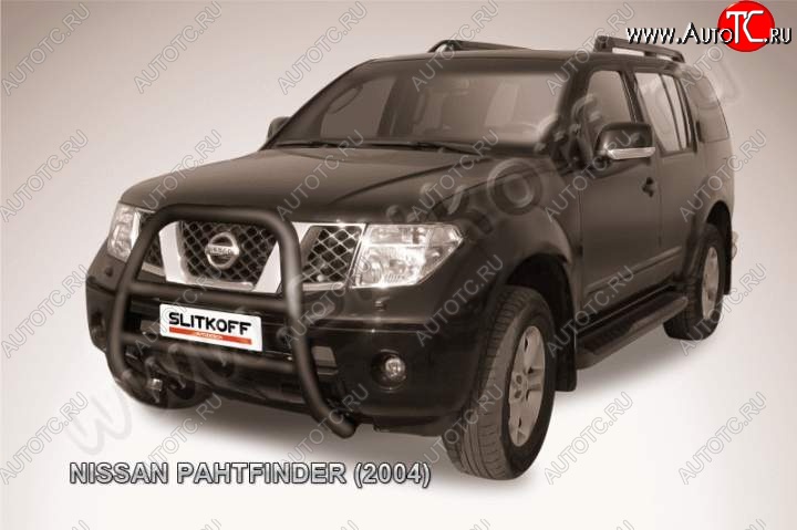 23 799 р. Кенгурятник d76 высокий Nissan Pathfinder R51 дорестайлинг (2004-2007) (Цвет: серебристый)  с доставкой в г. Новочеркасск