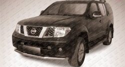 11 699 р. Одинарная защита переднего бампера из трубы диаметром 76 мм Slitkoff  Nissan Pathfinder  R51 (2004-2007) дорестайлинг (Нержавейка, Полированная)  с доставкой в г. Новочеркасск. Увеличить фотографию 1