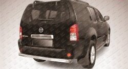 Защита заднего бампера из длинной трубы диаметром 76 мм Slitkoff Nissan (Нисан) Pathfinder (Патфайндер)  R51 (2004-2007) R51 дорестайлинг