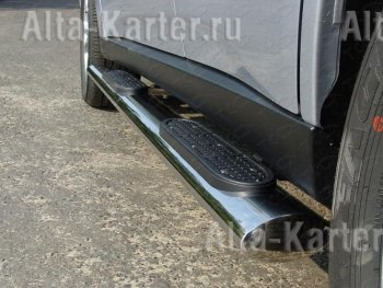 21 464 р. Пороги с листом d120x60 souz-96 Nissan Pathfinder R52 дорестайлинг (2012-2017)  с доставкой в г. Новочеркасск. Увеличить фотографию 1