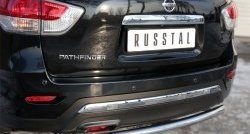 11 999 р. Защита заднего бампера (Ø63 мм, нержавейка) Russtal Nissan Pathfinder R52 дорестайлинг (2012-2017)  с доставкой в г. Новочеркасск. Увеличить фотографию 2