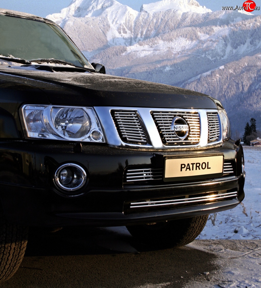 6 399 р. Декоративная вставка воздухозаборника (рестайлинг) Berkut Nissan Patrol 5 Y61 2-ой рестайлинг (2004-2010)  с доставкой в г. Новочеркасск