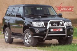 Защита переднего бампера Souz-96 (d76) Nissan Patrol 5 Y61 2-ой рестайлинг (2004-2010)