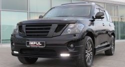 64 549 р. Накладка на передний бампер Impul Nissan Patrol 6 Y62 дорестайлинг (2010-2014) (Неокрашенная)  с доставкой в г. Новочеркасск. Увеличить фотографию 2