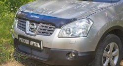 Защитная сетка решетки переднего бампера РА Nissan (Нисан) Qashqai (Кашкай)  1 (2007-2010) 1 дорестайлинг