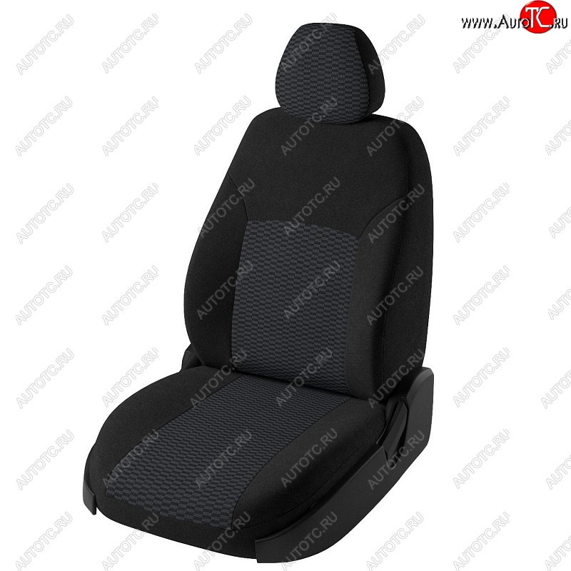 6 799 р. Чехлы для сидений Lord Autofashion Дублин (жаккард)  Nissan Qashqai  2 (2013-2019) J11 дорестайлинг (Черный, вставка Прямоугольник чёрный)  с доставкой в г. Новочеркасск