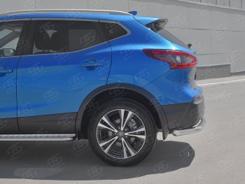 15 749 р. Защита заднего бампера (Ø63 мм, нержавейка) SLITKOFF Nissan Qashqai 2 J11 рестайлинг (2017-2022)  с доставкой в г. Новочеркасск. Увеличить фотографию 3