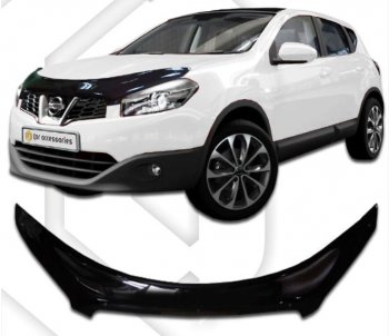 Дефлектор капота CA-Plastiс exclusive Nissan Qashqai +2 1 J10 дорестайлинг (2008-2010)