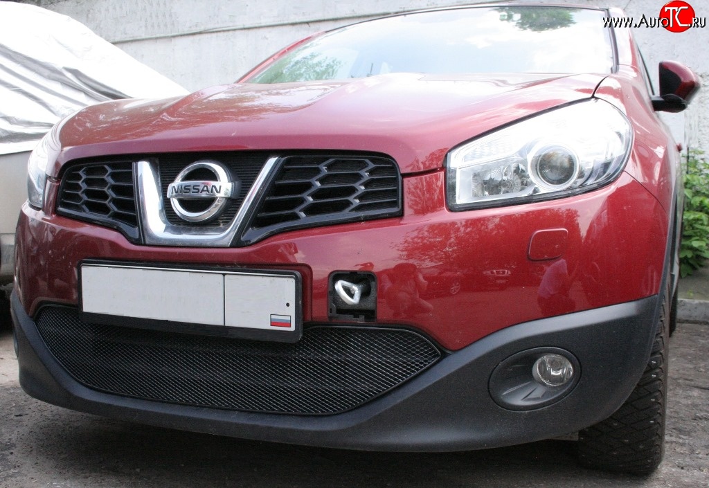 2 349 р. Сетка на бампер Novline  Nissan Qashqai  1 (2010-2013) J10 рестайлинг  с доставкой в г. Новочеркасск