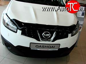 2 879 р. Дефлектор капота NovLine Nissan Qashqai 1 J10 рестайлинг (2010-2013)  с доставкой в г. Новочеркасск