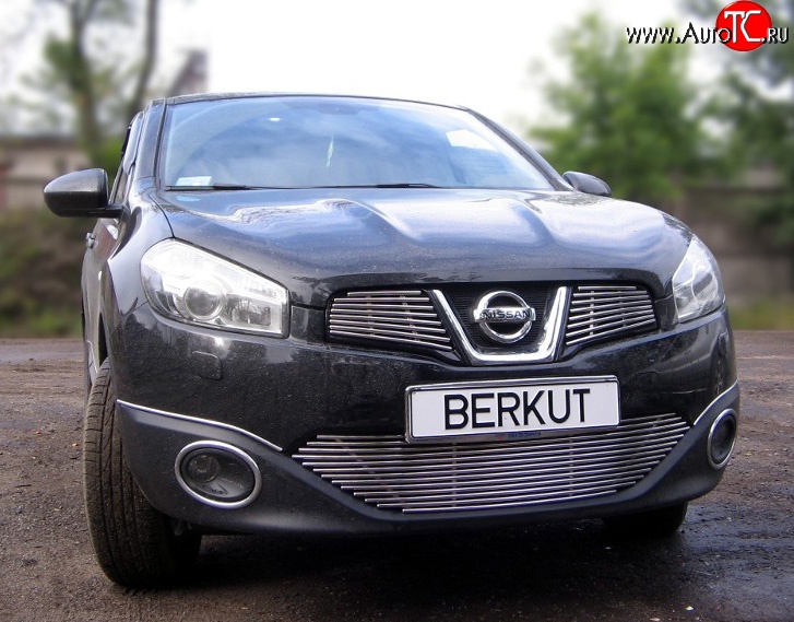 6 299 р. Декоративная вставка воздухозаборника Berkut Nissan Qashqai 1 J10 рестайлинг (2010-2013)  с доставкой в г. Новочеркасск