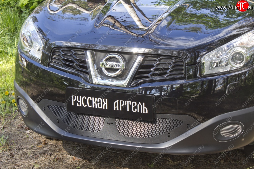 2 099 р. Защитная сетка решетки переднего бампера РА Nissan Qashqai 1 J10 рестайлинг (2010-2013)  с доставкой в г. Новочеркасск