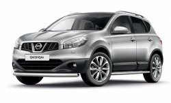 Одинарная защита переднего бампера диаметром 63 мм Petroil Tuning Nissan Qashqai 1 J10 рестайлинг (2010-2013)  (Нержавеющая полированная сталь)