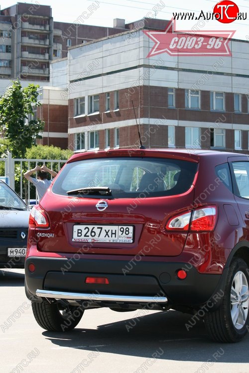 15 929 р. Защита заднего бампера Souz-96 (d60 с элементами из профиля) Nissan Qashqai 1 J10 рестайлинг (2010-2013)  с доставкой в г. Новочеркасск