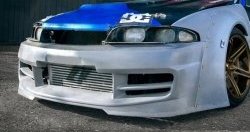 24 599 р. Передний бампер Rocket Banny Nissan Skyline R33 (1993-1998) (Неокрашенный)  с доставкой в г. Новочеркасск. Увеличить фотографию 2