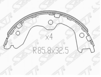 1 469 р. Колодки ручного тормоза SAT Nissan Teana 3 L33 дорестайлинг (2014-2020)  с доставкой в г. Новочеркасск. Увеличить фотографию 1