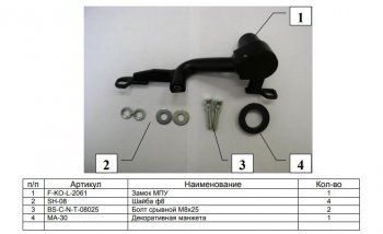 11 749 р. Замок КПП FORTUS  Nissan Terrano  D10 (2013-2022), Renault Duster  HS (2010-2021), Renault Sandero  (BS) (2009-2014), Renault Sandero Stepway  (BS) (2010-2014), Лада Ларгус (2012-2021)  с доставкой в г. Новочеркасск. Увеличить фотографию 3