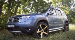 5 349 р. Накладки колесных арок RA (короткие, комплект)  Renault Duster  HS (2010-2015) дорестайлинг (Поверхность шагрень)  с доставкой в г. Новочеркасск. Увеличить фотографию 3