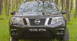 2 199 р. Защитная сетка решетки переднего бампера РА Nissan Terrano D10 дорестайлинг (2013-2016)  с доставкой в г. Новочеркасск. Увеличить фотографию 3