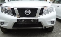 1 469 р. Нижняя сетка на бампер Russtal (черная) Nissan Terrano D10 дорестайлинг (2013-2016)  с доставкой в г. Новочеркасск. Увеличить фотографию 2