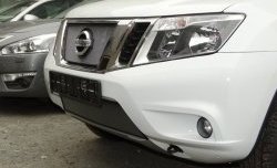 1 539 р. Нижняя сетка на бампер Russtal (хром) Nissan Terrano D10 дорестайлинг (2013-2016)  с доставкой в г. Новочеркасск. Увеличить фотографию 2