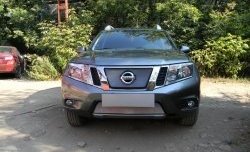 1 539 р. Нижняя сетка на бампер Russtal (хром) Nissan Terrano D10 дорестайлинг (2013-2016)  с доставкой в г. Новочеркасск. Увеличить фотографию 4