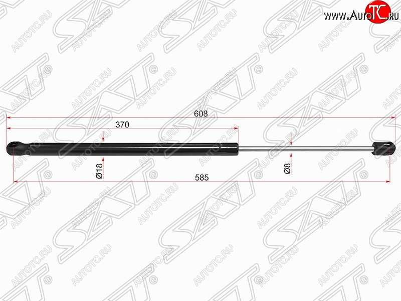 699 р. Газовый упор капота SAT  Nissan Terrano  D10 (2013-2022), Renault Duster  HS (2010-2021)  с доставкой в г. Новочеркасск