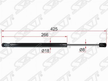 519 р. Газовый упор крышки багажника SAT Nissan Terrano D10 дорестайлинг (2013-2016)  с доставкой в г. Новочеркасск. Увеличить фотографию 1