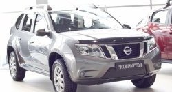 1 199 р. Зимняя заглушка решетки переднего бампера РА Nissan Terrano D10 дорестайлинг (2013-2016)  с доставкой в г. Новочеркасск. Увеличить фотографию 2