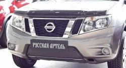 1 199 р. Зимняя заглушка решетки переднего бампера РА Nissan Terrano D10 дорестайлинг (2013-2016)  с доставкой в г. Новочеркасск. Увеличить фотографию 1