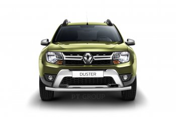 16 449 р. Защита переднего бампера (одинарная, Ø63 мм) Petroil Tuning Renault Duster HS рестайлинг (2015-2021) (Нержавеющая полированная сталь)  с доставкой в г. Новочеркасск. Увеличить фотографию 4