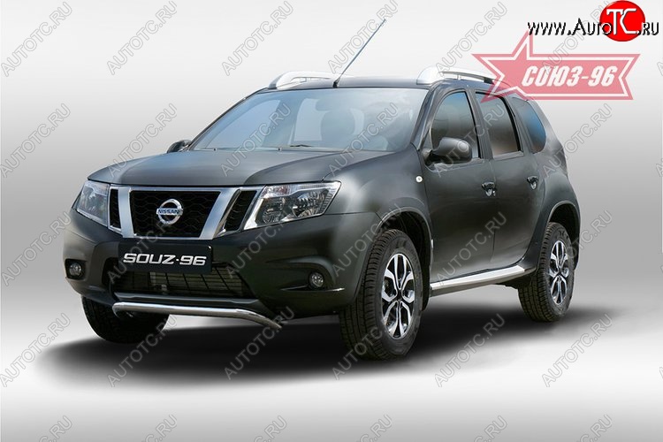 1 169 р. Защита переднего бампера Souz-96 (d60) Nissan Terrano D10 дорестайлинг (2013-2016)  с доставкой в г. Новочеркасск