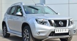 10 399 р. Защита переднего бампера (Ø42 мм волна, нержавейка) Russtal Nissan Terrano D10 рестайлинг (2016-2022)  с доставкой в г. Новочеркасск. Увеличить фотографию 4