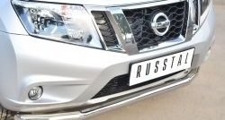 9 249 р. Одинарная защита переднего бампера диаметром 63 мм Russtal Nissan Terrano D10 рестайлинг (2016-2022)  с доставкой в г. Новочеркасск. Увеличить фотографию 2