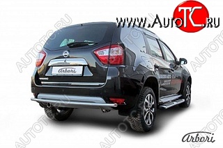 10 999 р. Защита заднего бампера Arbori (нержавейка, 1 труба d42 mm). Nissan Terrano D10 дорестайлинг (2013-2016)  с доставкой в г. Новочеркасск